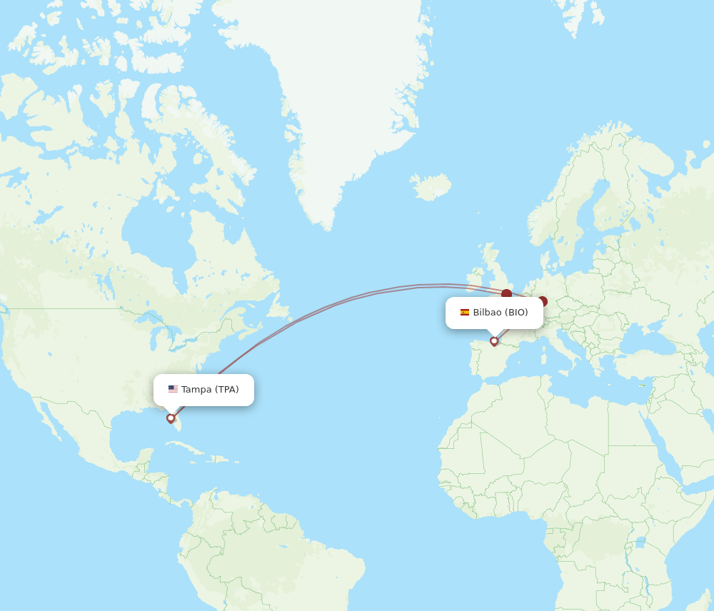 TPA-BIO flight routes