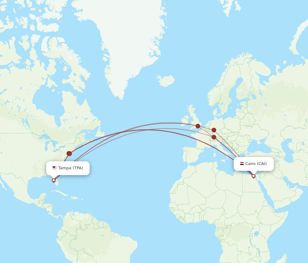 TPA-CAI flight routes