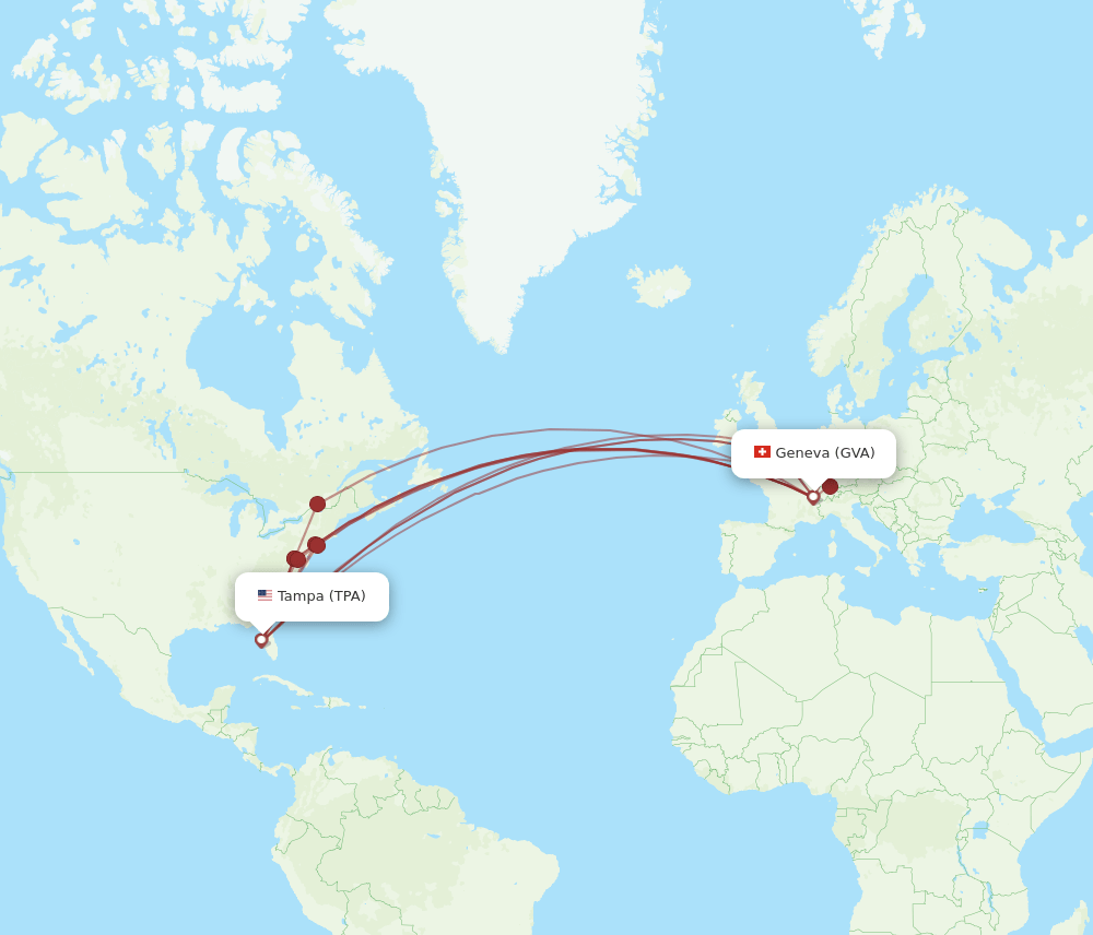 TPA-GVA flight routes