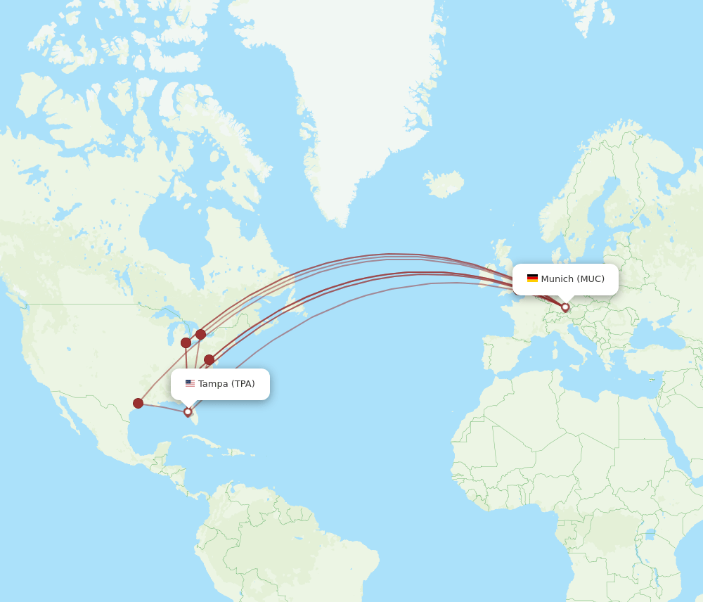 TPA-MUC flight routes