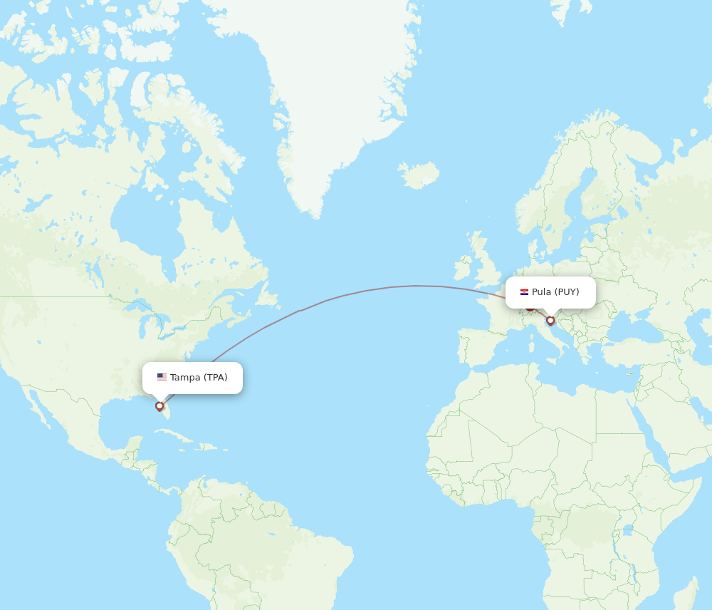 TPA-PUY flight routes
