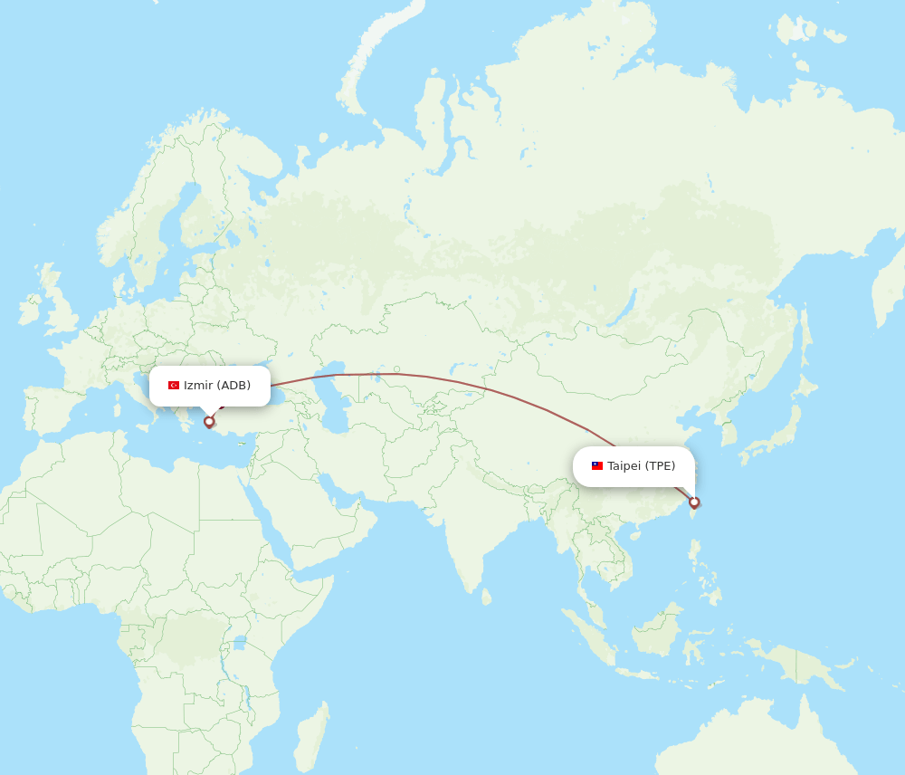 TPE-ADB flight routes