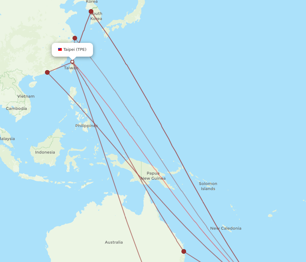 TPE-AKL flight routes