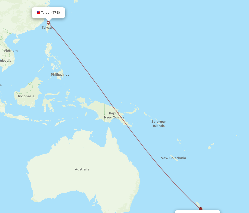 TPE-BHE flight routes