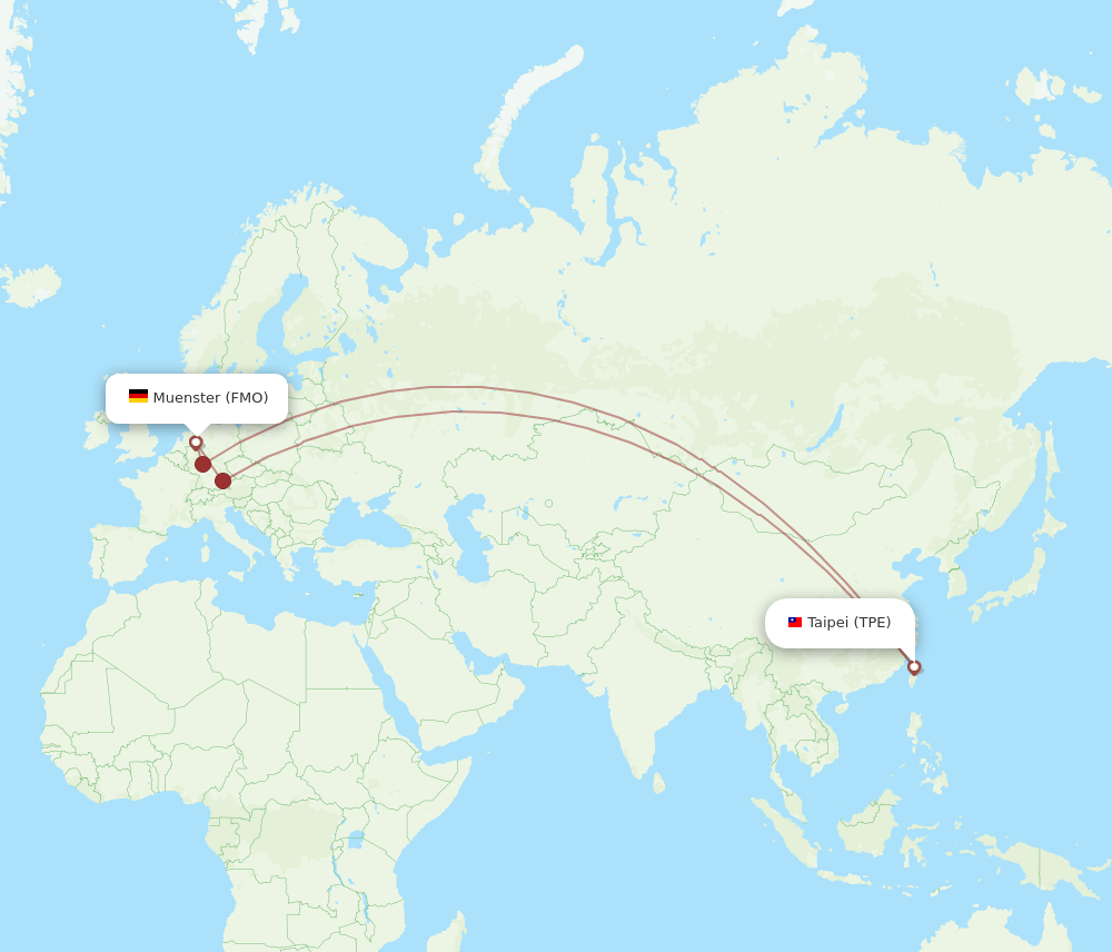 TPE-FMO flight routes
