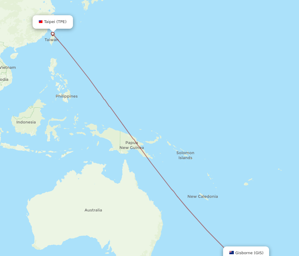 TPE-GIS flight routes