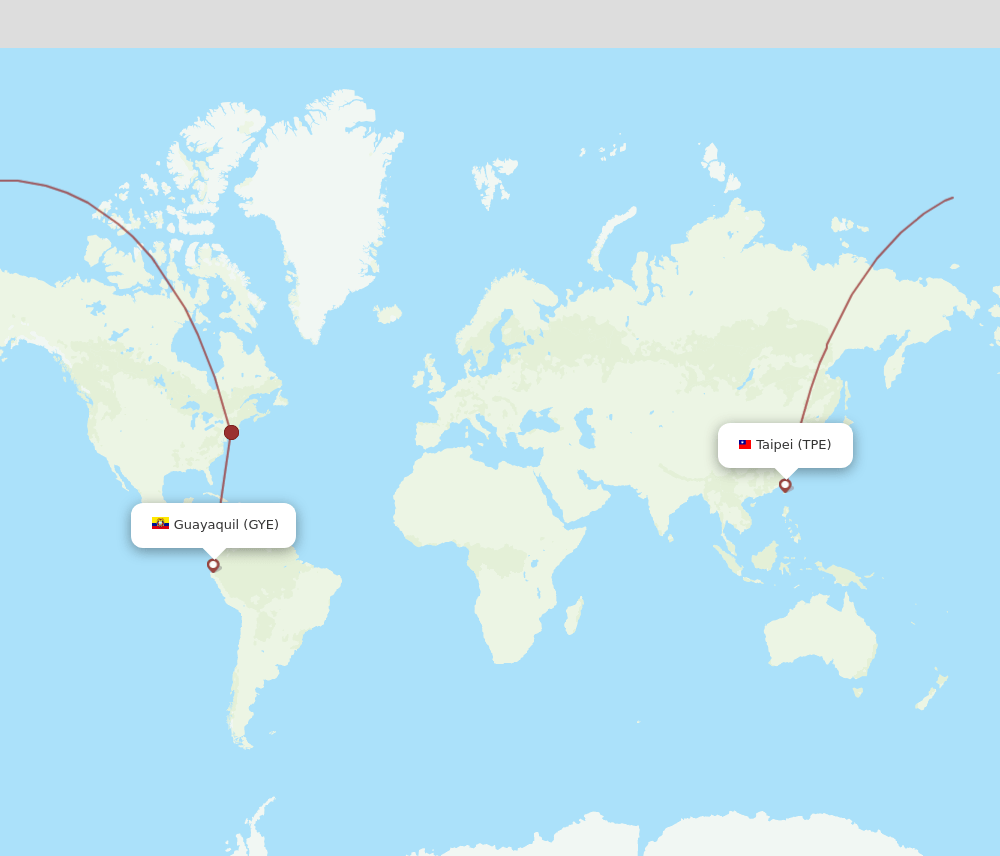 TPE-GYE flight routes