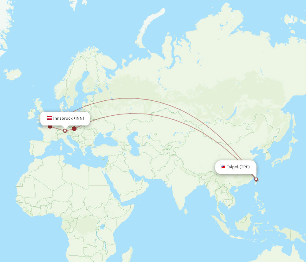 TPE-INN flight routes