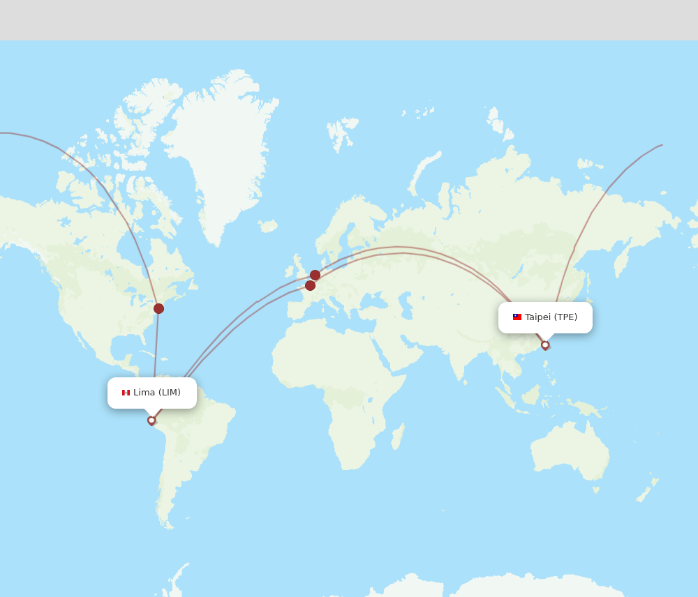 TPE-LIM flight routes