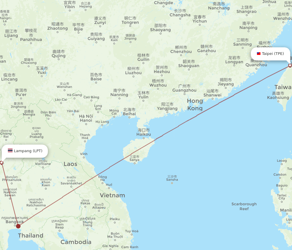 TPE-LPT flight routes