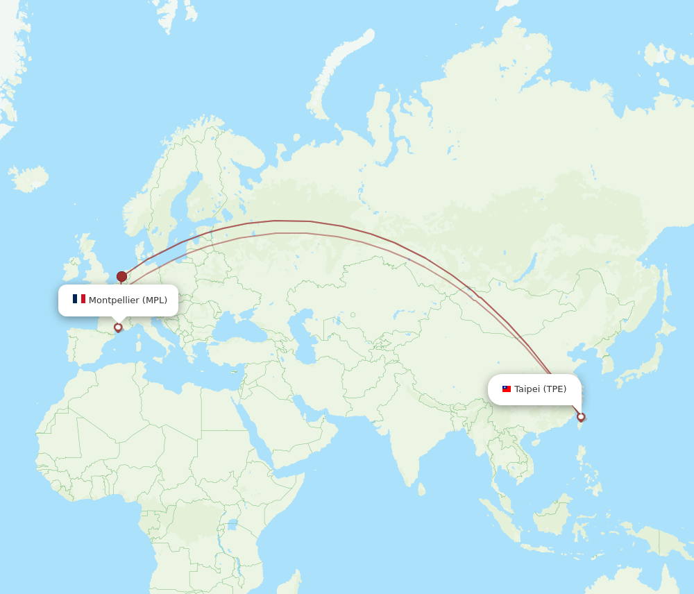 TPE-MPL flight routes