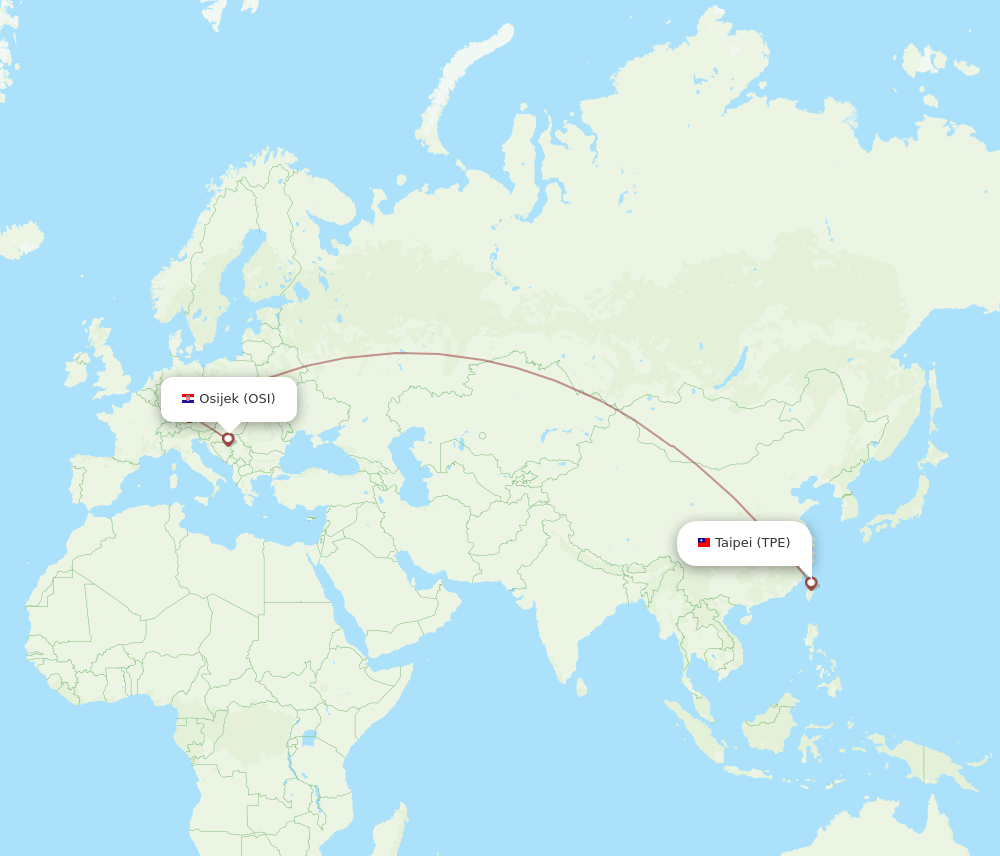 TPE-OSI flight routes