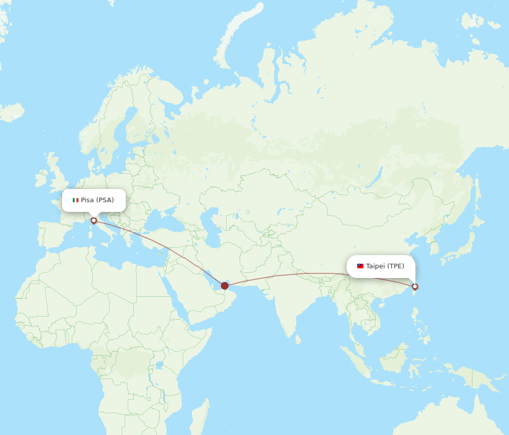 TPE-PSA flight routes