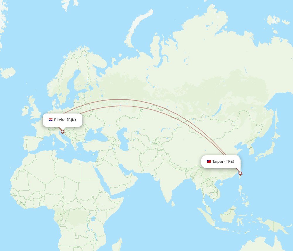 TPE-RJK flight routes