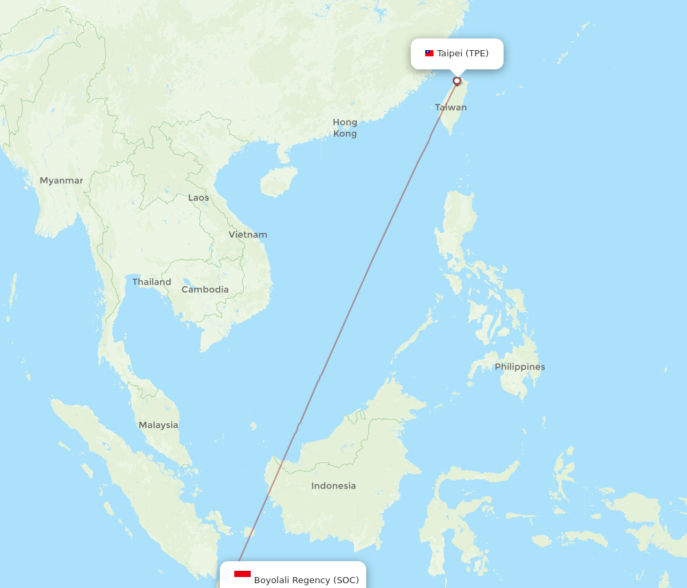 TPE-SOC flight routes