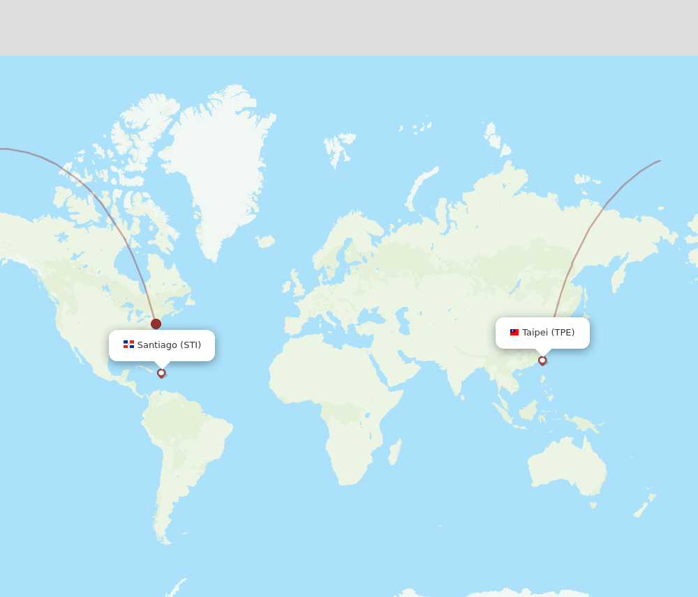 TPE-STI flight routes