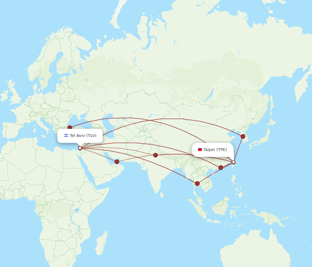 TPE-TLV flight routes