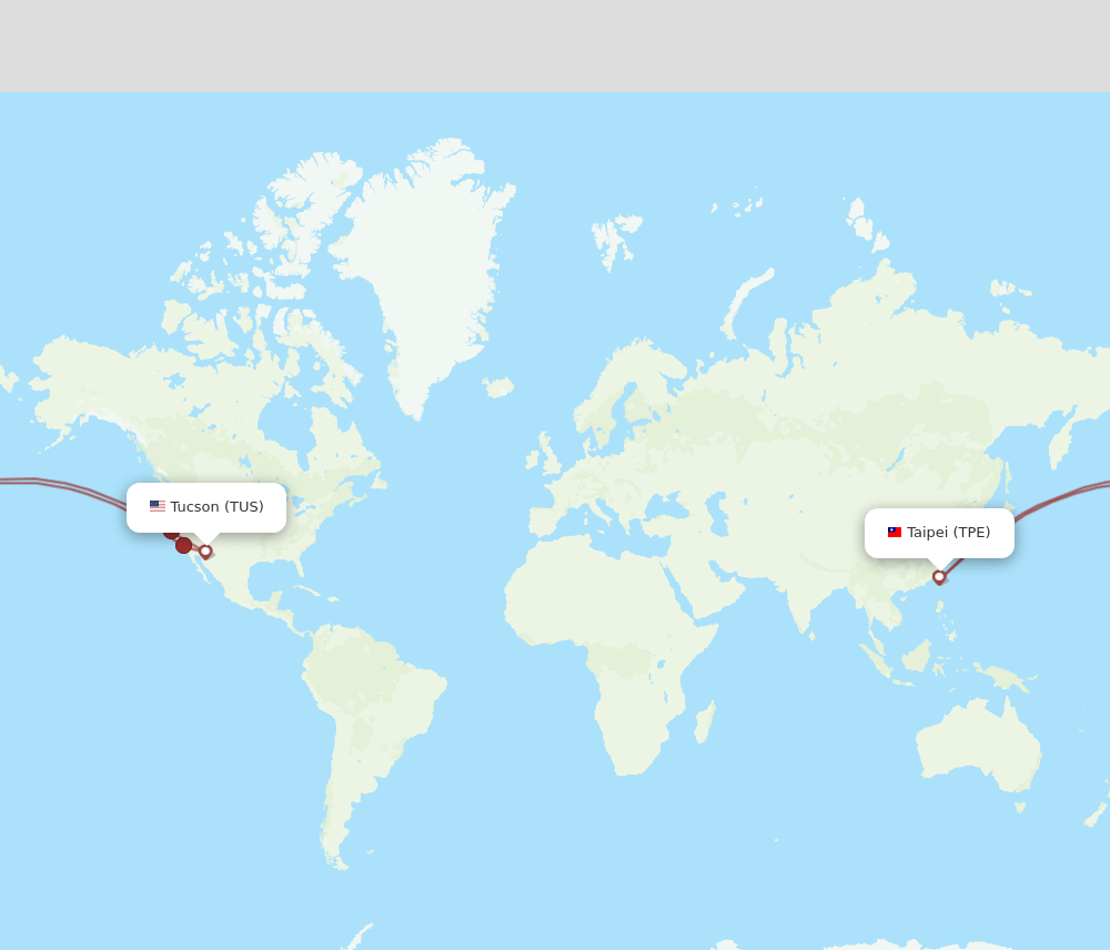 TPE-TUS flight routes