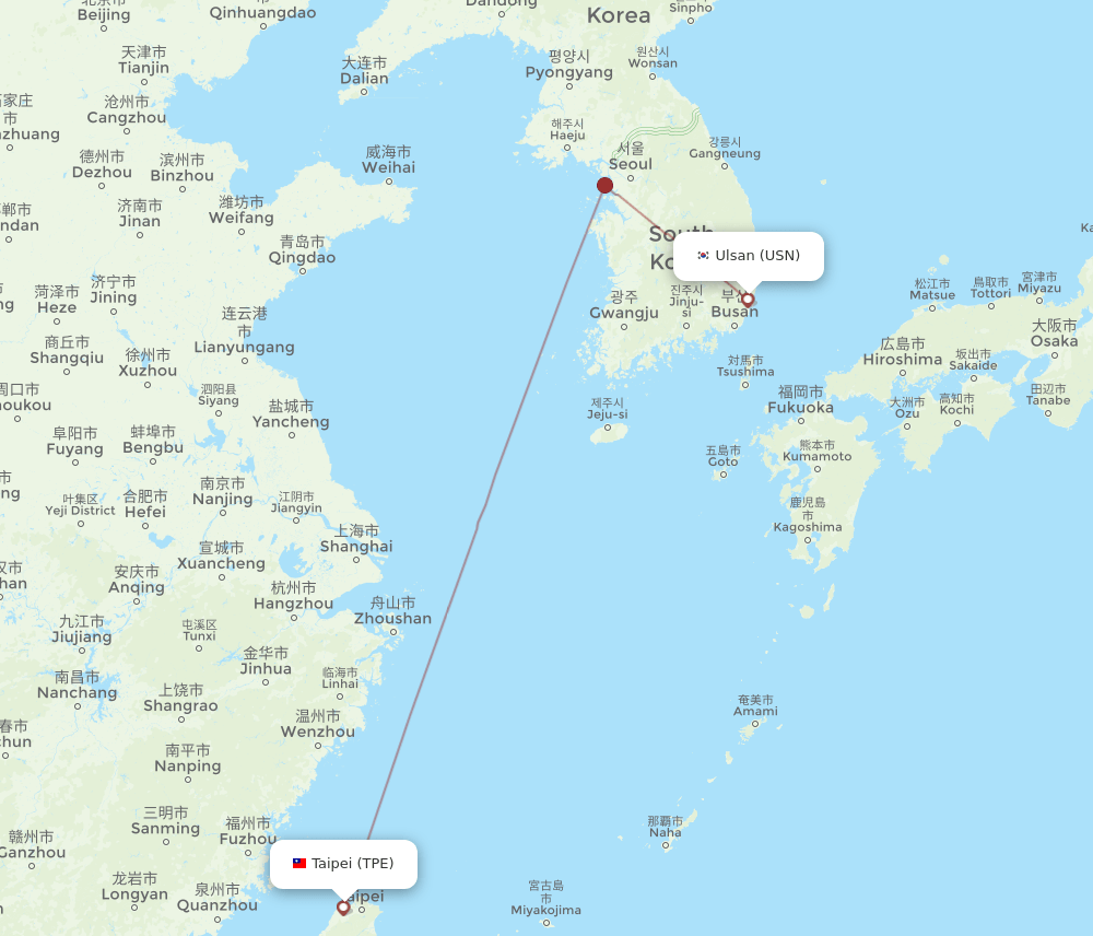 TPE-USN flight routes