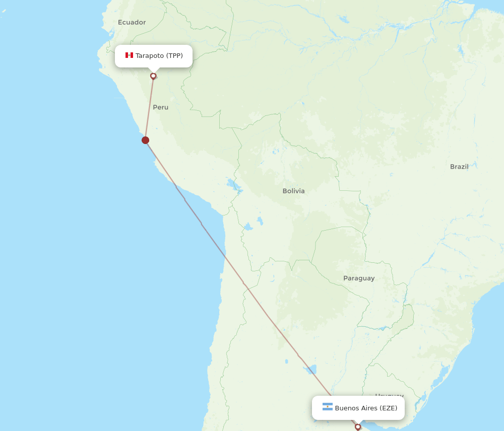 TPP-EZE flight routes