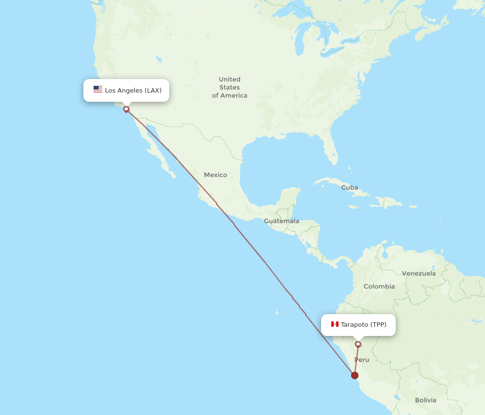 TPP-LAX flight routes