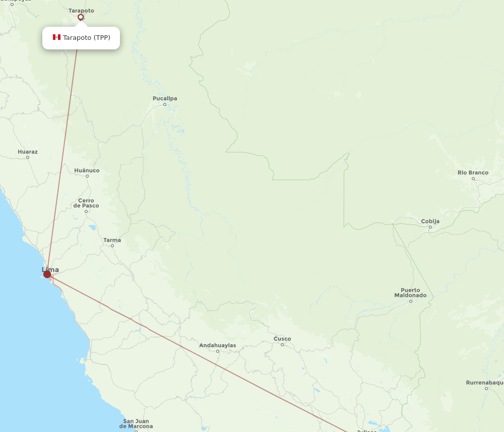 TPP-LPB flight routes