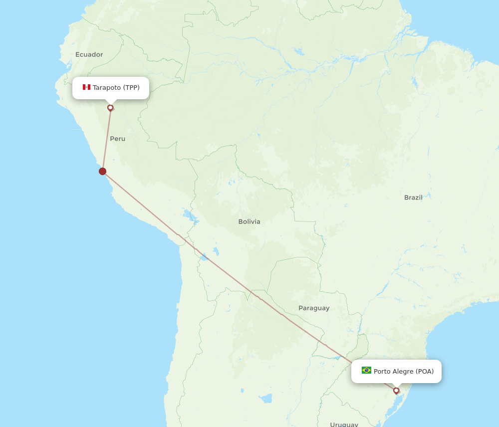 TPP-POA flight routes