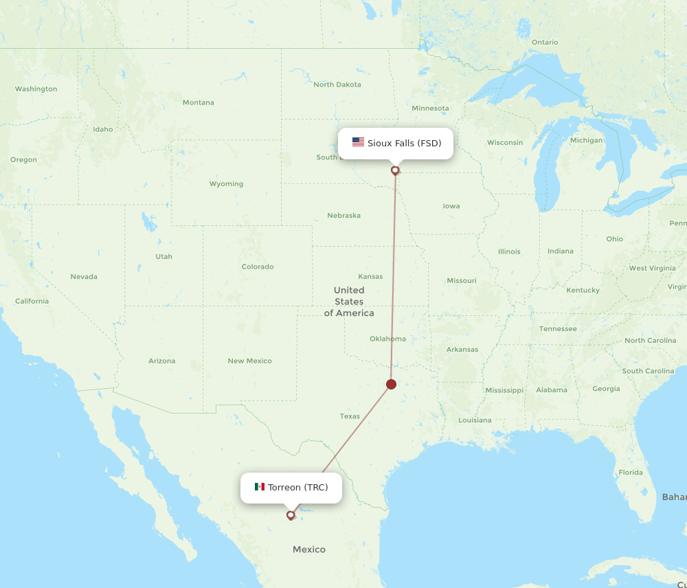 TRC-FSD flight routes