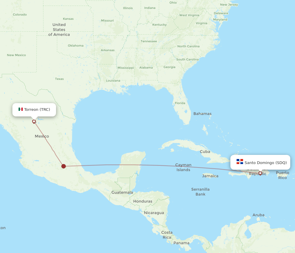 TRC-SDQ flight routes