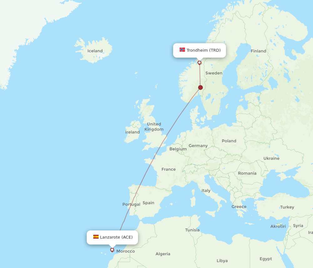 TRD-ACE flight routes