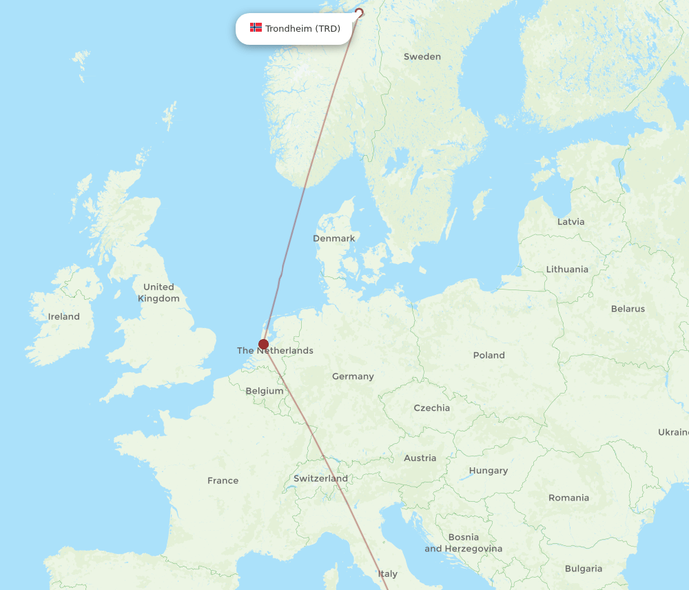 TRD-CTA flight routes