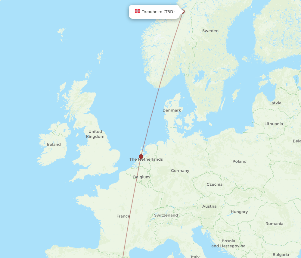 TRD-IBZ flight routes