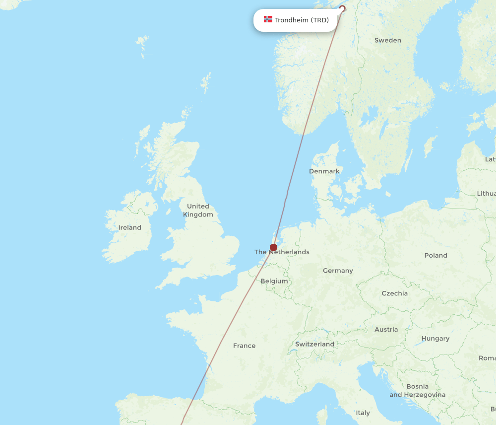 TRD-SVQ flight routes