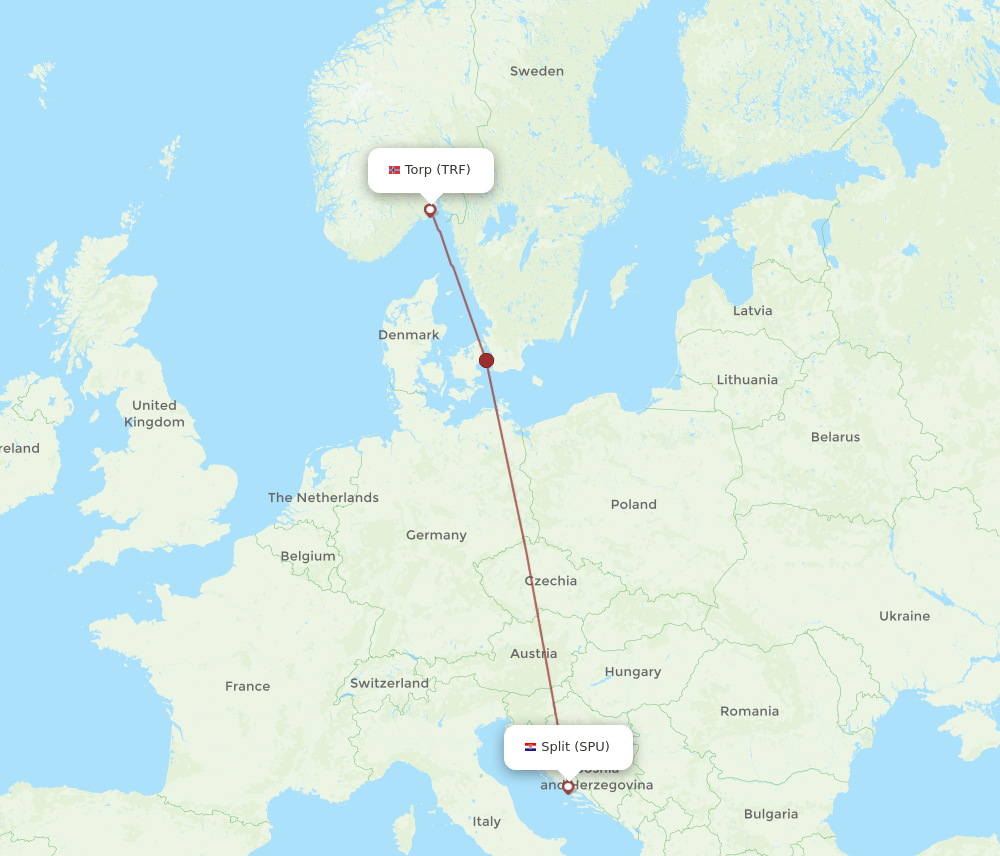 TRF-SPU flight routes