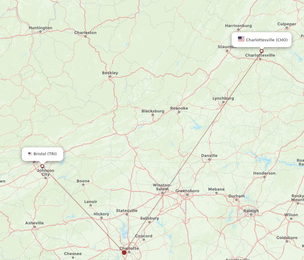 TRI-CHO flight routes