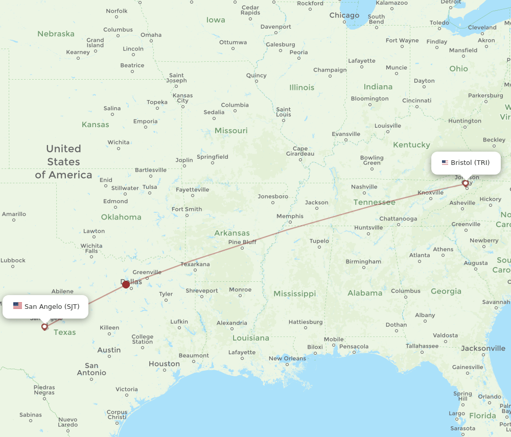 TRI-SJT flight routes