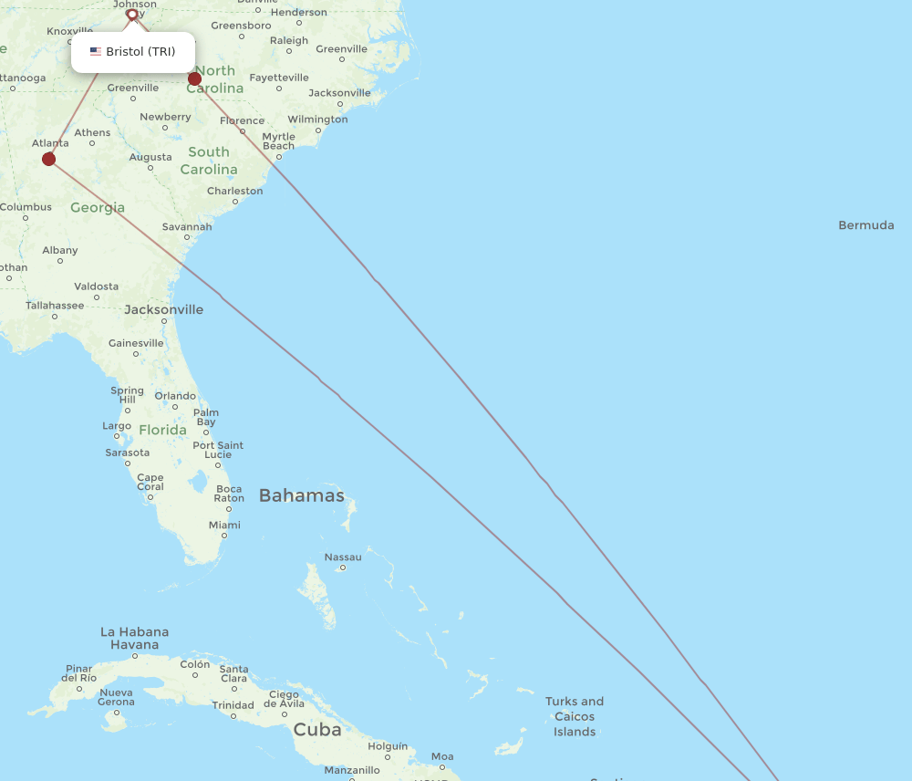 TRI-STX flight routes