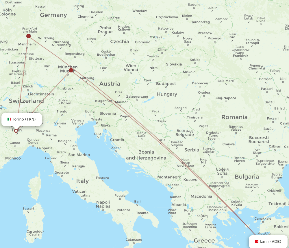 TRN-ADB flight routes