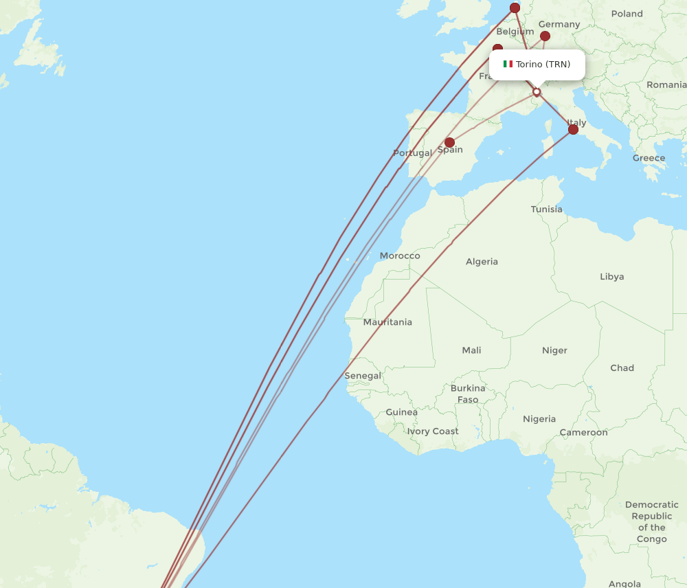 TRN-GRU flight routes