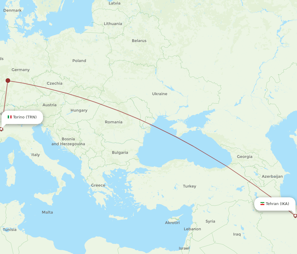 TRN-IKA flight routes