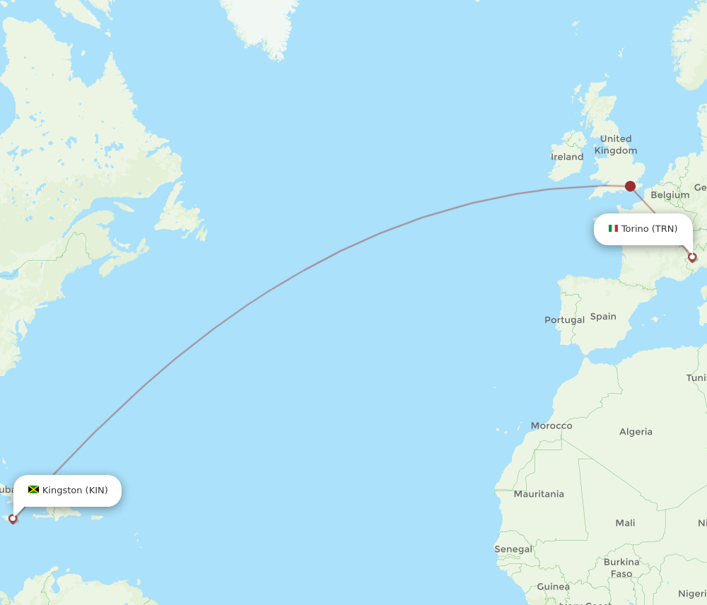 TRN-KIN flight routes
