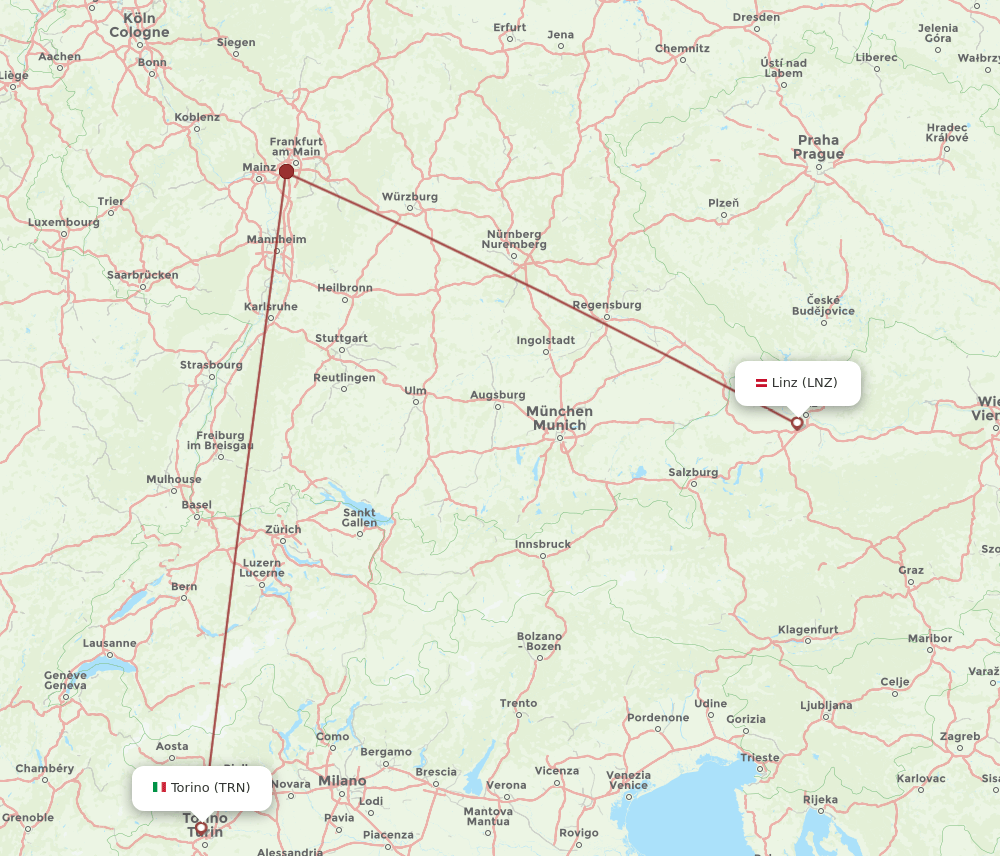 TRN-LNZ flight routes
