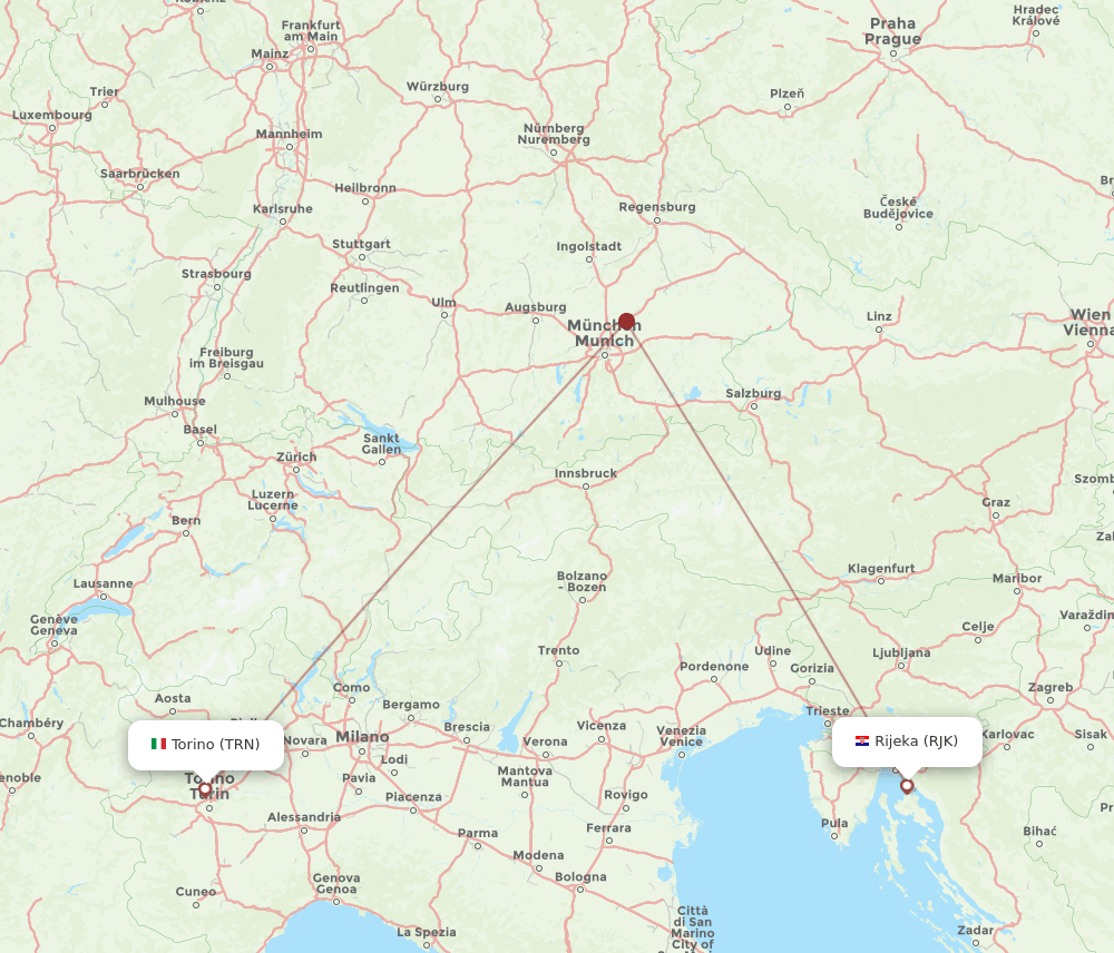 TRN-RJK flight routes