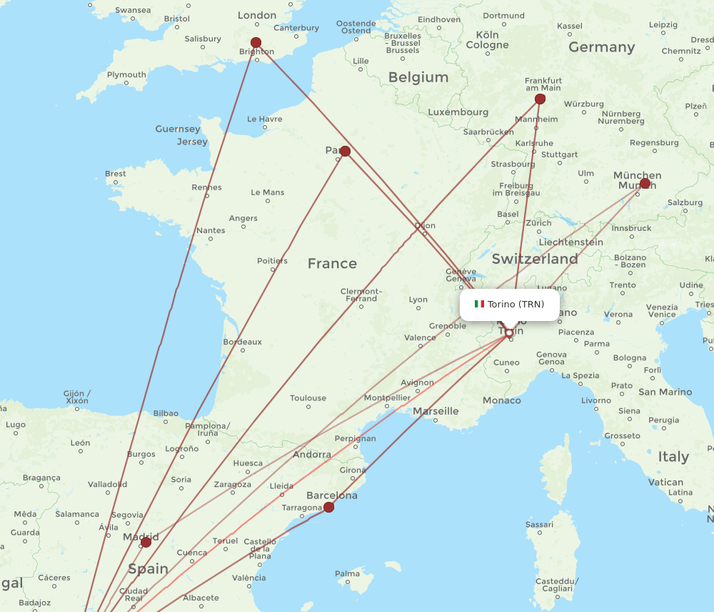 TRN-SVQ flight routes