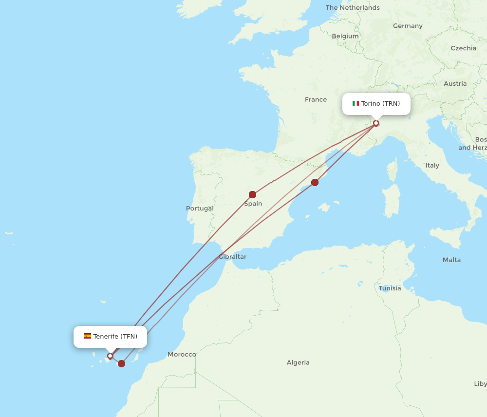 TRN-TFN flight routes