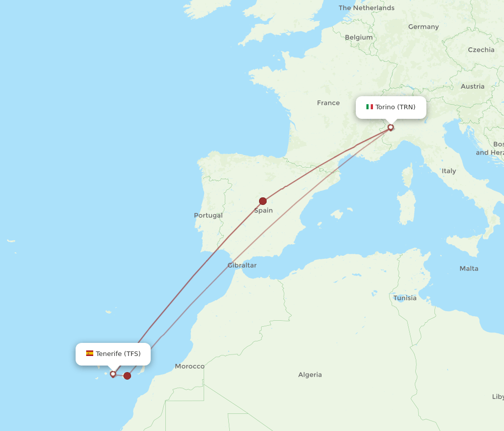 TRN-TFS flight routes