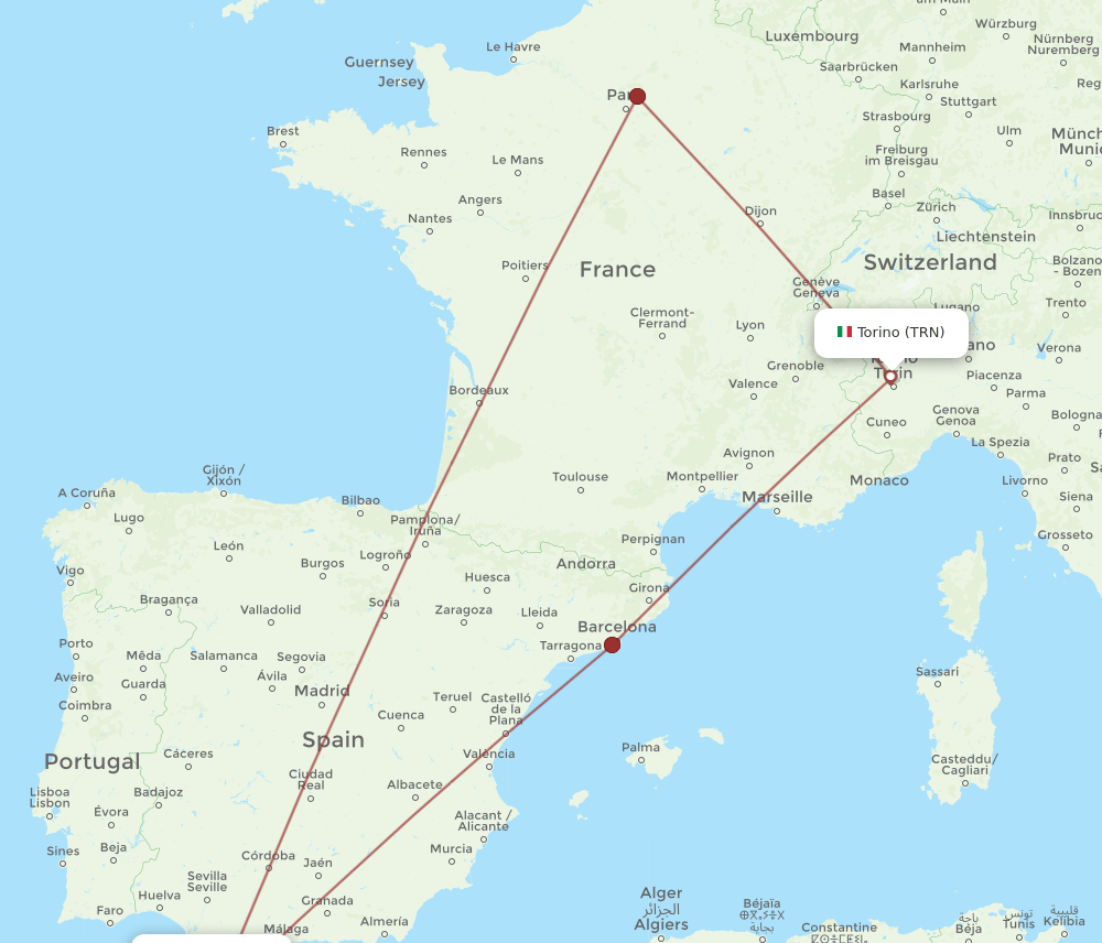 TRN-TNG flight routes