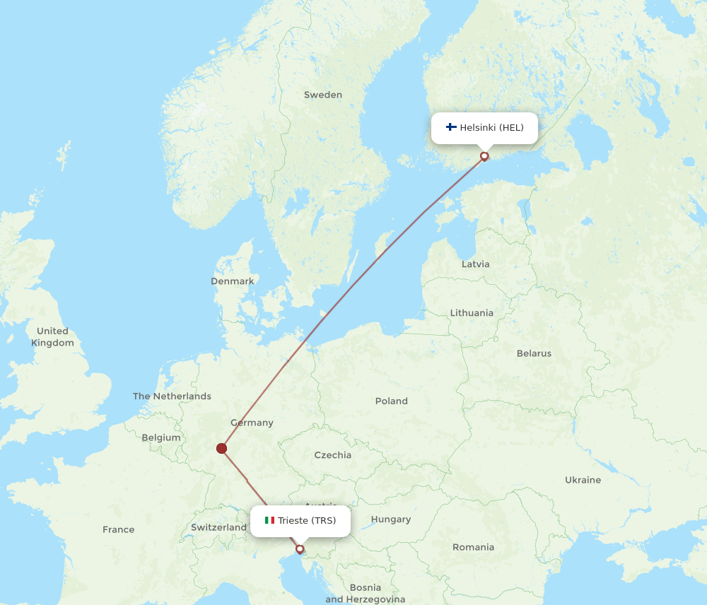 TRS-HEL flight routes