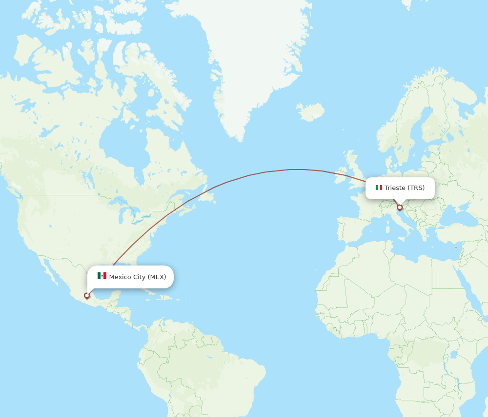 TRS-MEX flight routes