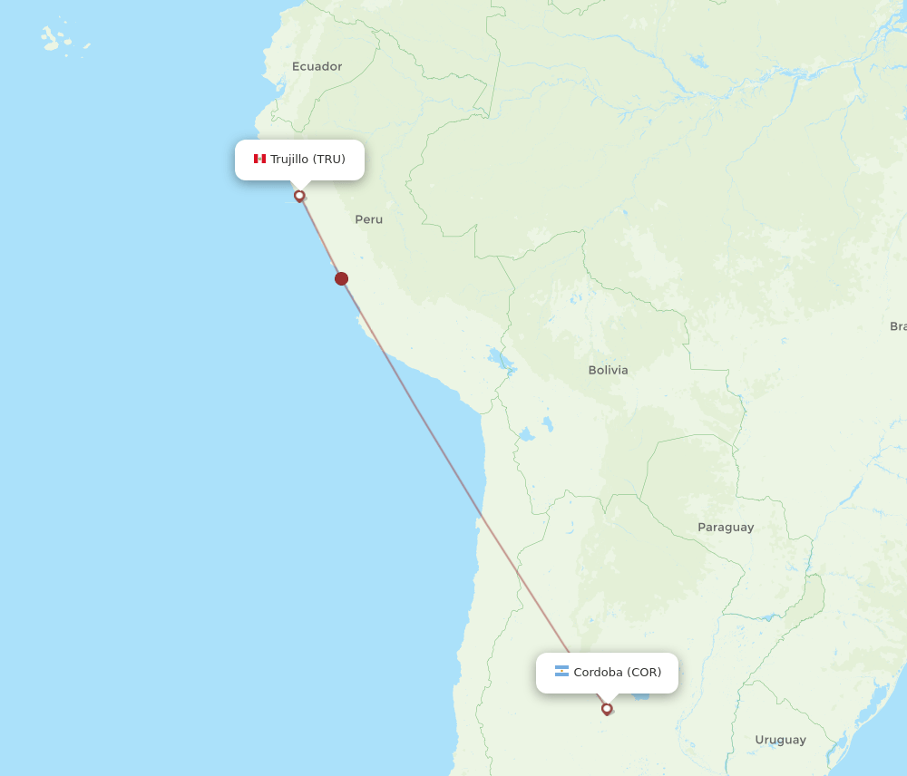 TRU-COR flight routes
